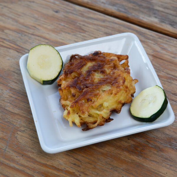 Grilled Zucchini and Yellow Squash Potato Laatke
