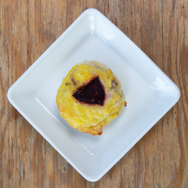 Honey Roast Beet and Brie Potato Knish