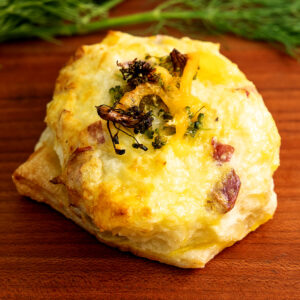 Broccoli and Cheddar Potato Knish