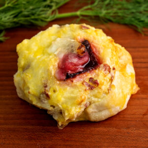 Honey Roast Beet and Brie Potato Knish